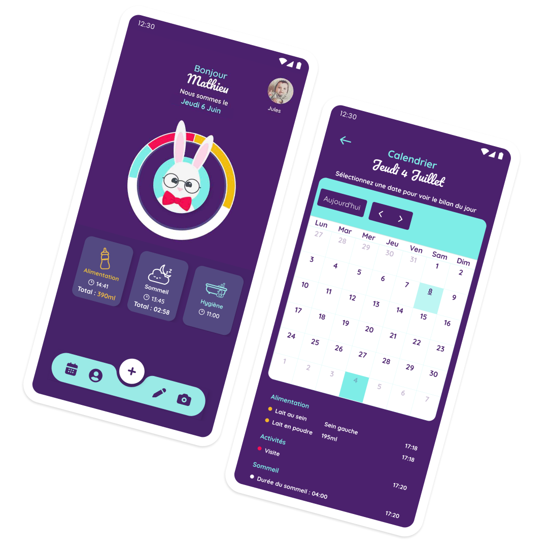 Coogli, application mobile, application bébé, application parents, baby, baby app, parents, assistance bébé, carnet de bord, baby tracker, application, biberon, allaitement